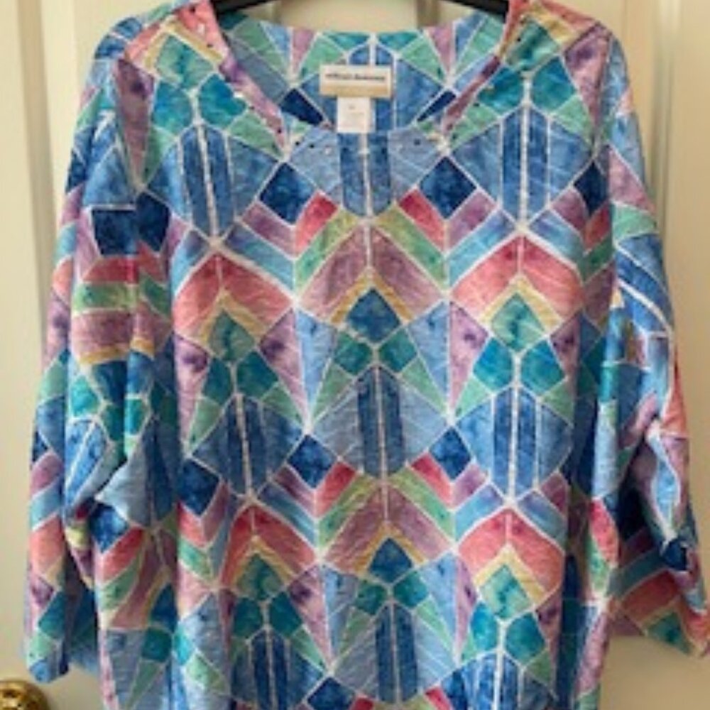 REDUCED 2X Plus size women's long sleeve blouse
